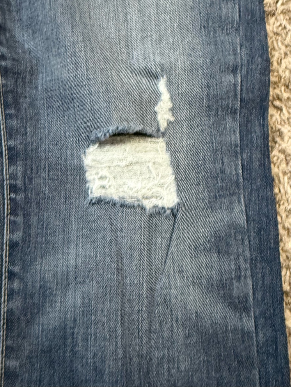 NWT Democracy | Denimocracy |Unisex Slim  Straight Blue Distressed Jeans SZ 32 - Picture 7 of 8